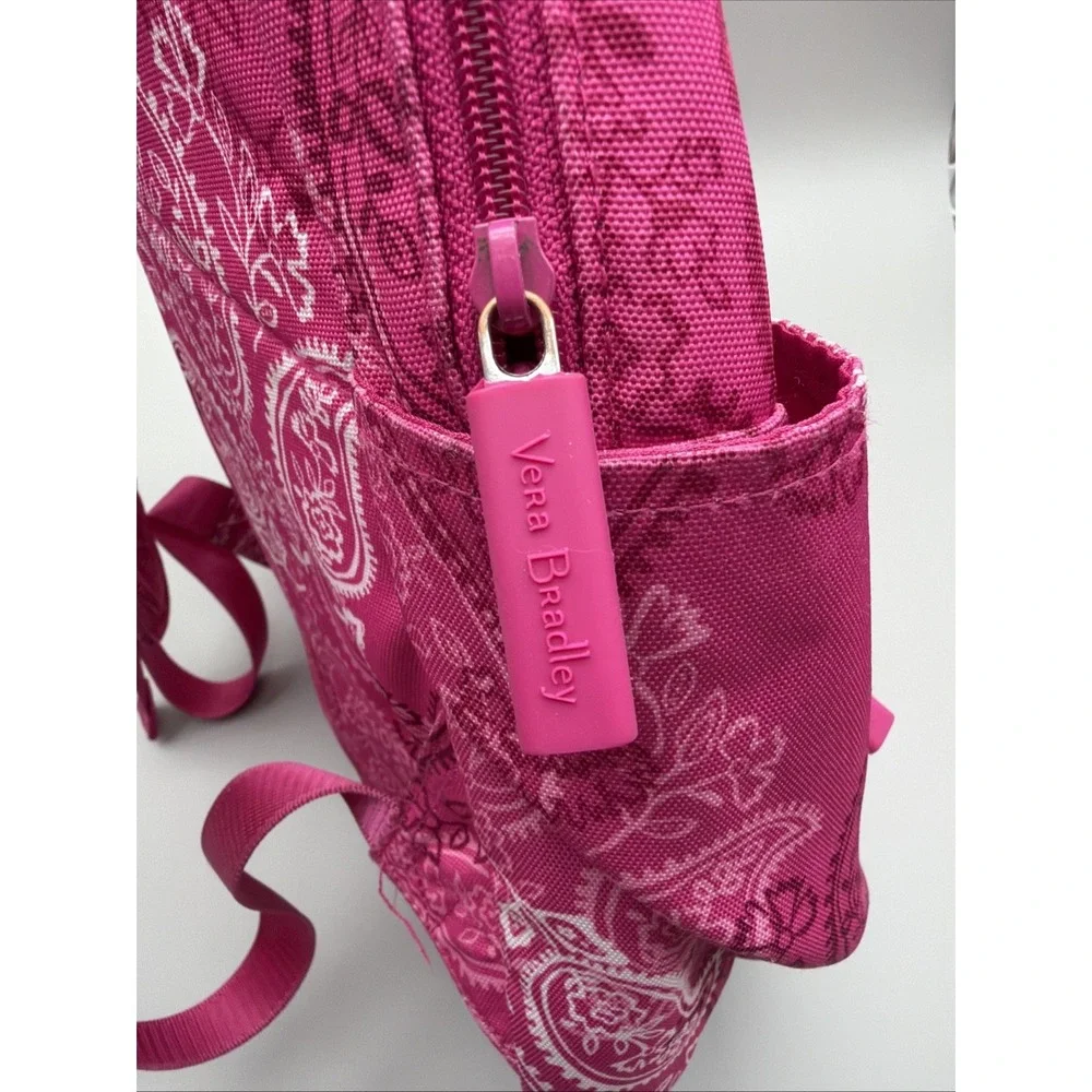VERA BRADLEY Lighten Up Laptop Backpack Stamped Paisley Travel Bag College Work